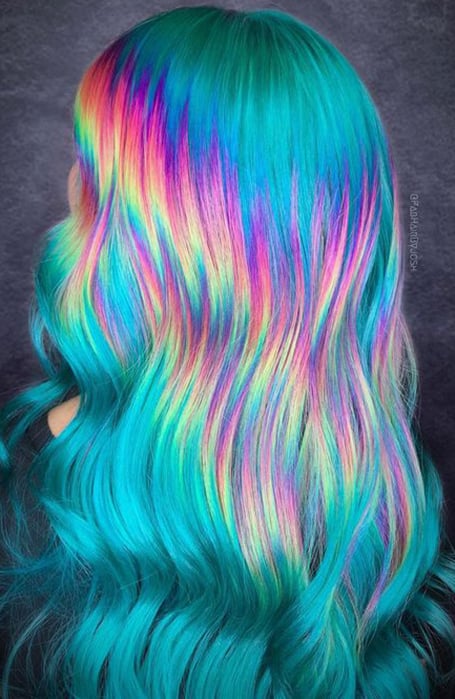 Holographic Rainbow Hair