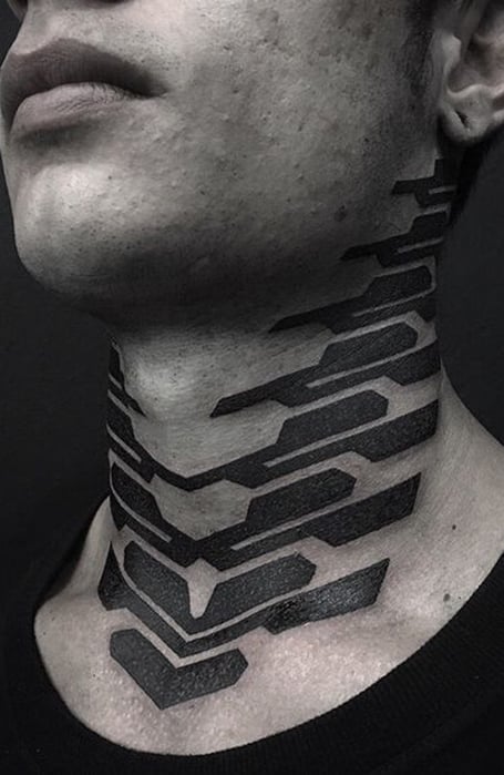 10 Striking Blackwork Neck Tattoos  Tattoodo