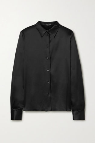 Silk Blend Satin Shirt