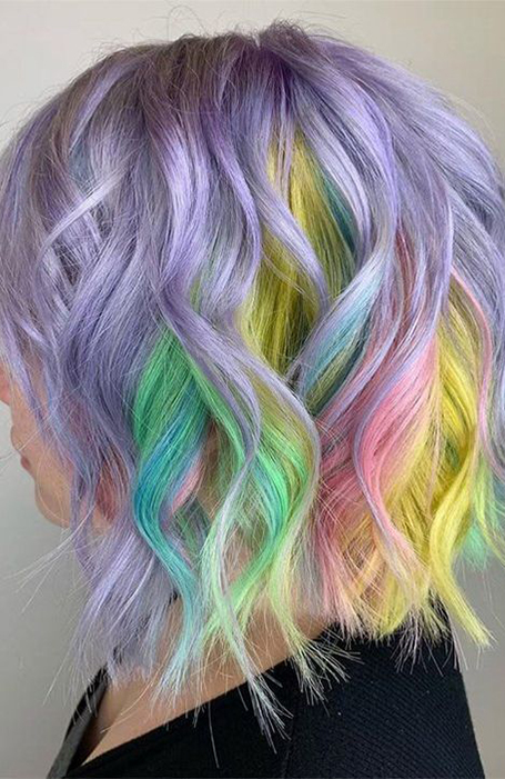 Short Rainbow Hair