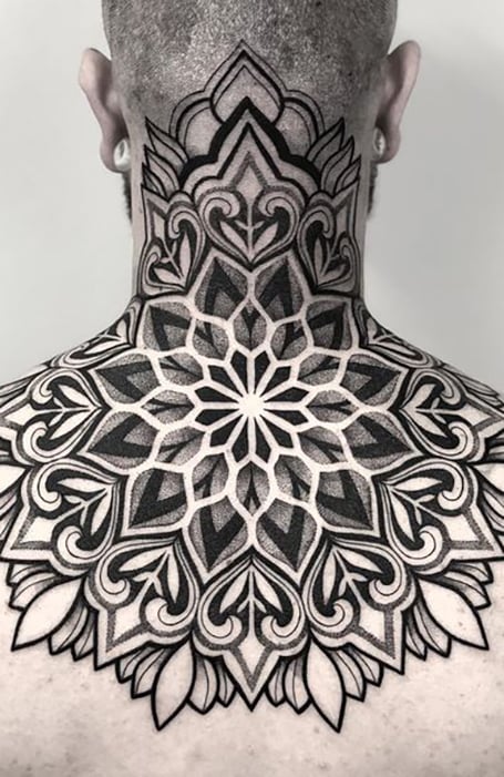 Shoulder and Neck Tattoo