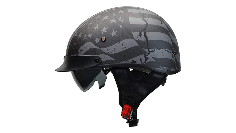 Vega Warrior Half Helmet With Sunshield