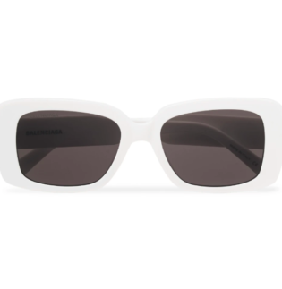 White Square Frame Acetate Sunglasses | Balenciaga | Mr Porter