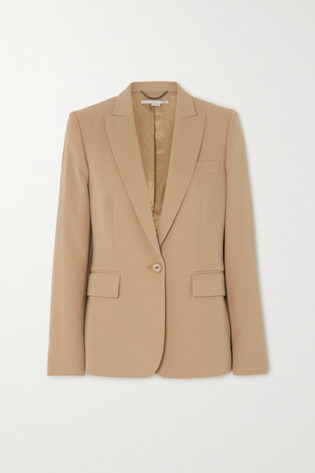 Wool Blend Twill Blazer