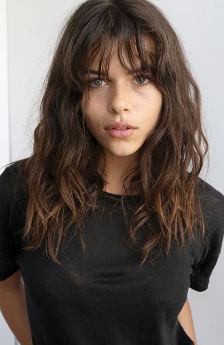 Wispy Bangs With Medium Length Hair