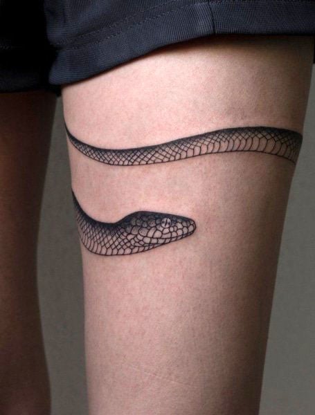 front thigh tattoo snakeTikTok Search