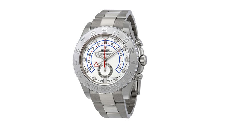 Yacht Master Ii White Dial Automatic Men's 18k White Gold And Platinum Oyster Watch