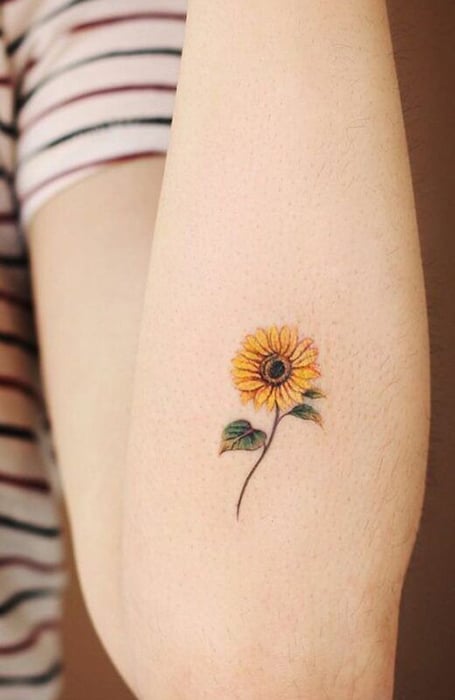 Arm Sunflower Tattoo