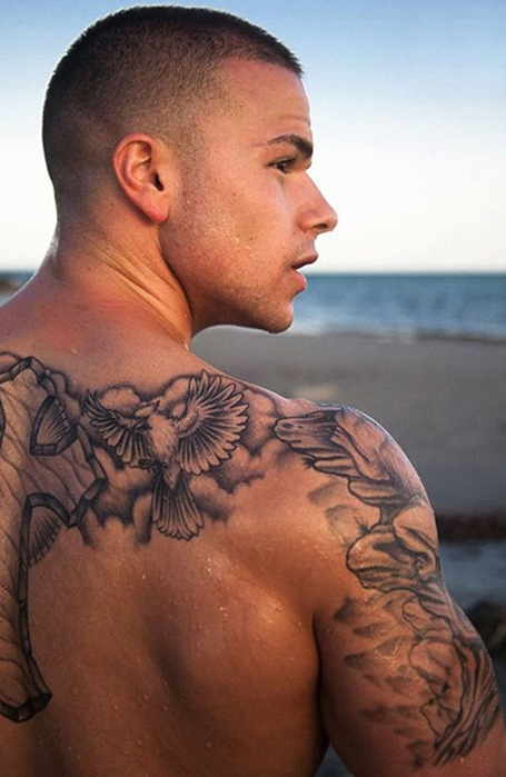 Tattoos On Trapezius