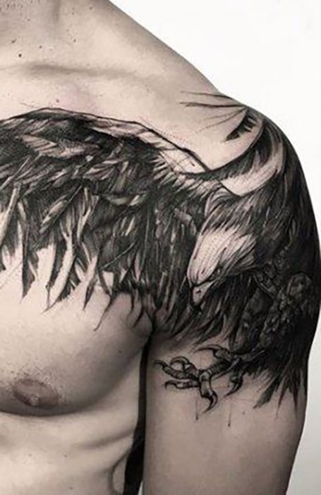 Rib and Bicep Tattoo Design for Men