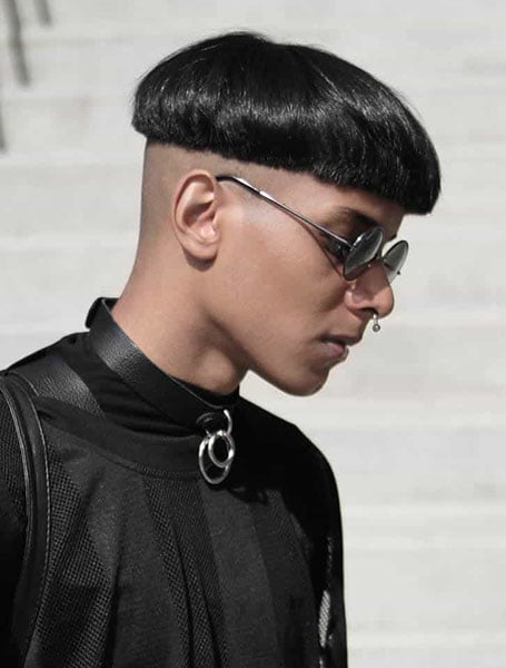 Bowl Cut With Bald Fade