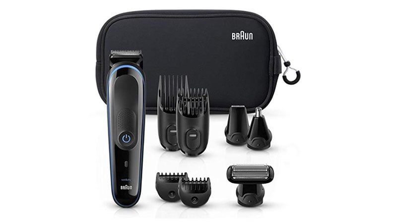 Braun Multi Grooming Kit Mgk3980 Black Blue – 9 In 1 Precision Trimmer For Beard & Hair Styling