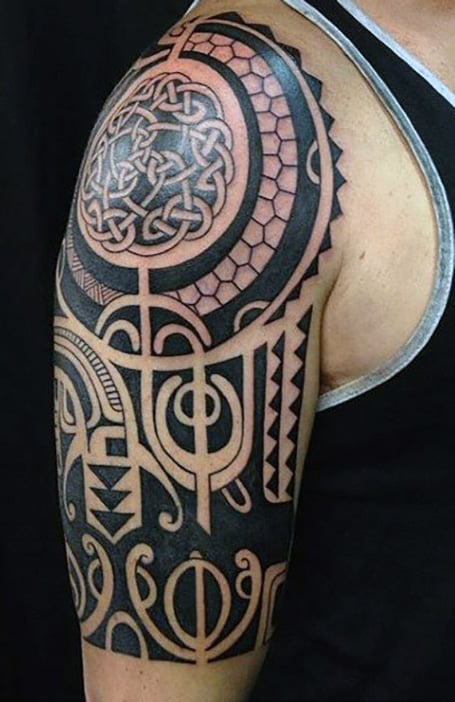 27 Beautiful Tribal Shoulder Tattoos  Only Tribal
