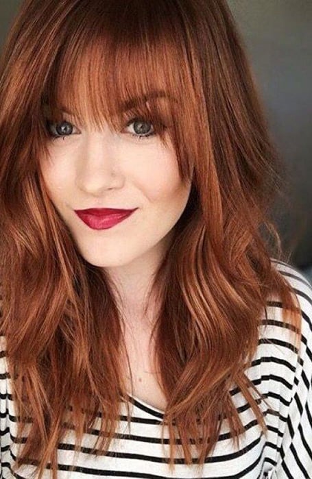 Dark Red Hair With Copper Highlights