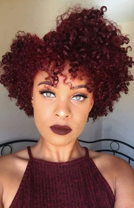 Dark Red Natural Hair