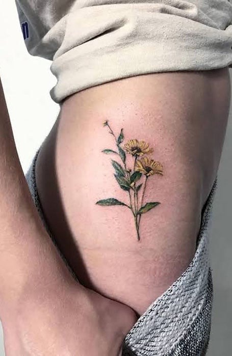 36 Small Sunflower Tattoos Meanings Designs and Ideas  neartattoos