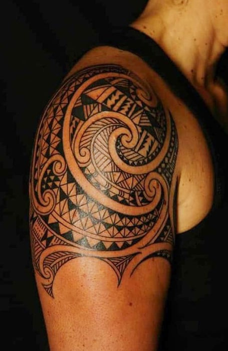 Polynesian Shoulder Tattoo