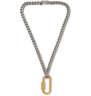 Silver Brushed Silver Tone And Gold Tone Necklace | Maison Margiela | Mr Porter