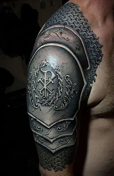 Shoulder And Half Sleeve Tattoo