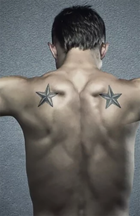 Small shoulder blade tattoos for guys