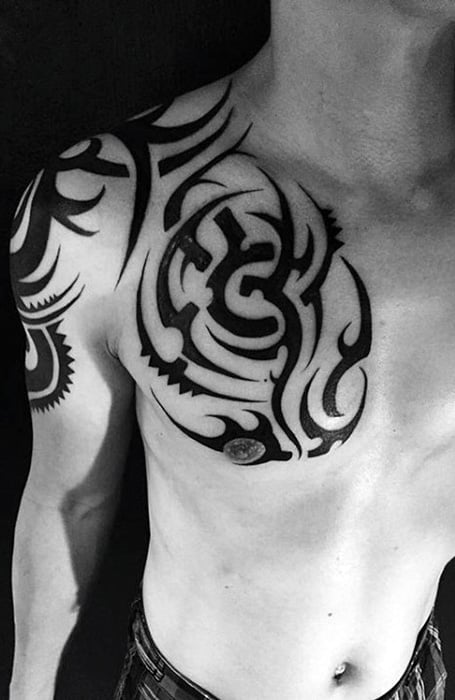 Striking shoulder tattoo for men  styles images and design ideas