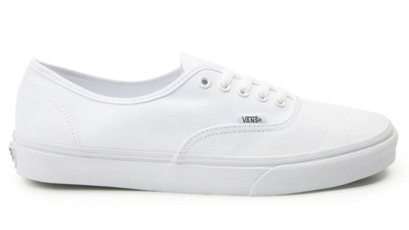 solid white vans