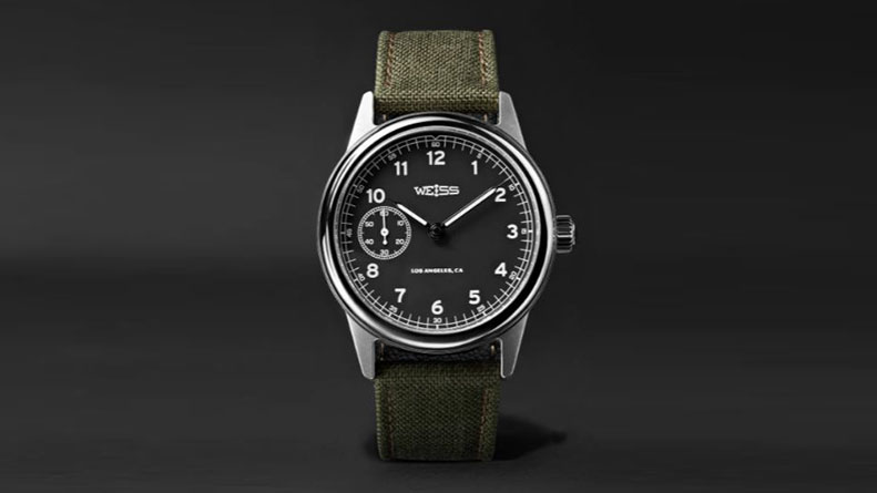 Weiss Automatic Issue 38mm Stainless Steel And Cordura Field Watch