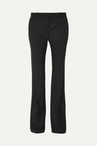 Alexander Mcqueen | Grain De Poudre Wool Flared Pants | Net A Porter.com