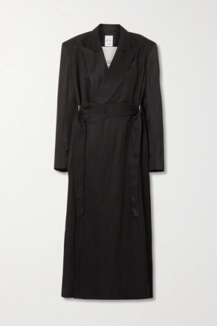 Bite Studios + Net Sustain Belted Washed Satin Coat $1,233.25