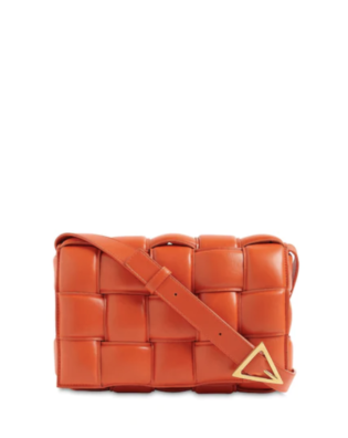 Bottega Veneta Padded Cassette Leather Bag Orange