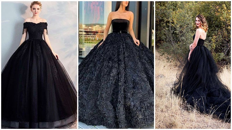 big black ball gowns