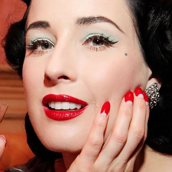 Dita Von Teese Red Nails