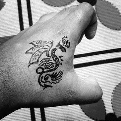 Dragon Hand Tattoo Men