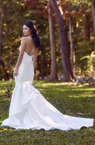 Ella Ruffle Strapless Wedding Dress