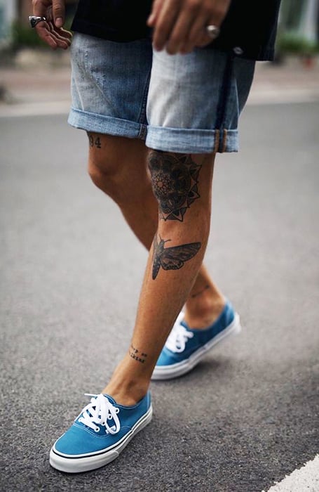 Front Of Leg Tattoo