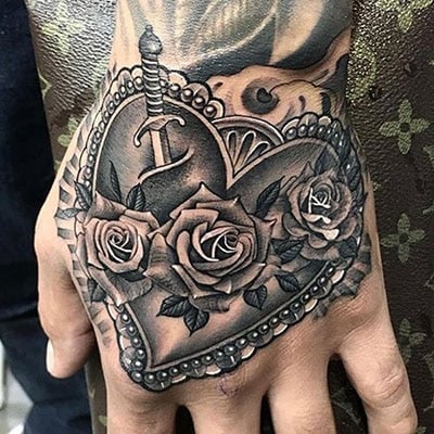 Heart Hand Tattoo Men