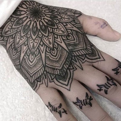Henna Hand Tattoo Men