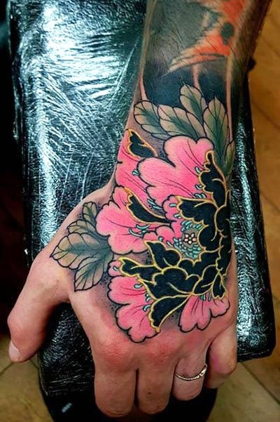 Japanese Hand Tattoo 