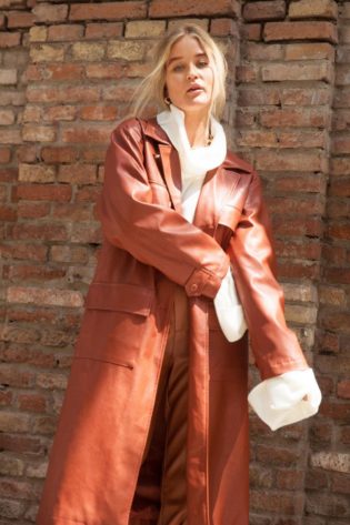 Leather Let Me Go Faux Leather Trench Coat