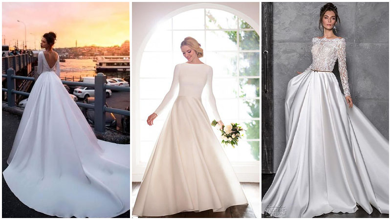 Long Sleeve Ball Gown Wedding Dress