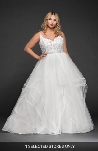 Pepper Draped Tulle Ballgown