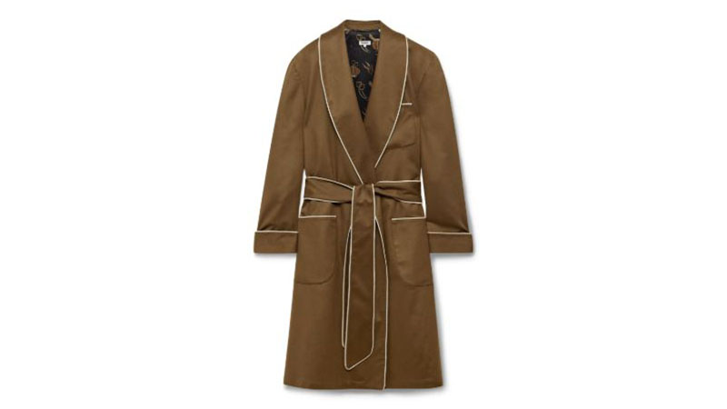 Paul Stuart Piped Cashmere Robe