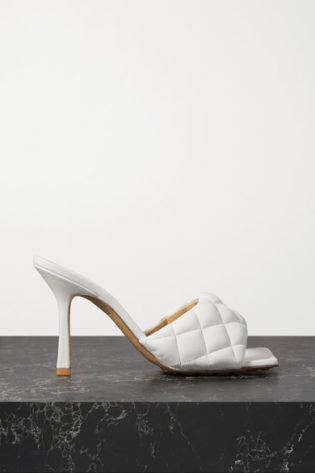 Quilted Leather Mules