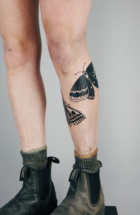 Side Leg Tattoo