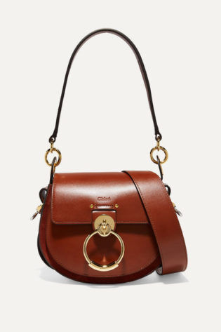 Tess Small Leather And Suede Shoulder Bag