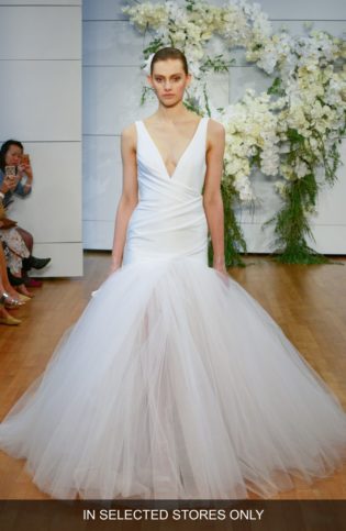 Valerie Plunging Trumpet Gown