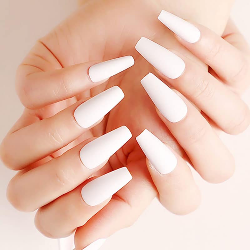 White Coffin Nails