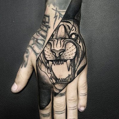 Yiger Hand Tattoo Men