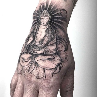 Buddha Hand Tattoo Men