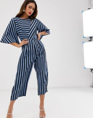 Ax Paris Mix Stripe Jumpsuit